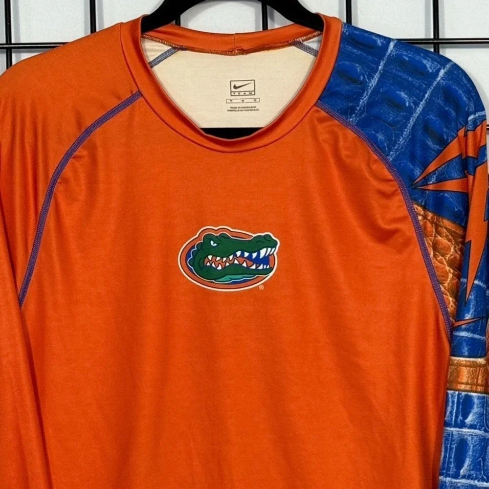 Nike Team‎ Florida Gators Performance Shirt Mens Medium Orange Graphic Sleeve